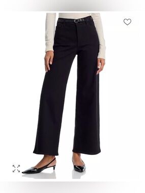 Frame Denim Le Slim Palazzo High Rise Jeans in Black